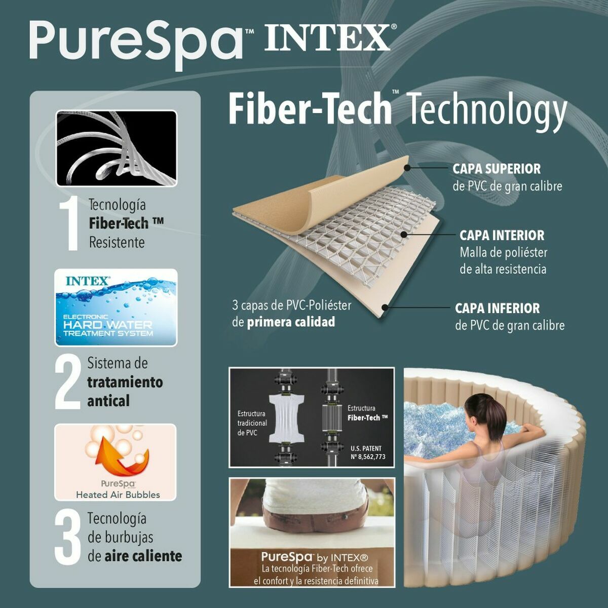 PISCINAHINCHABLEINTEX6PLAZAS220240VJACUZZI216X71CMP6